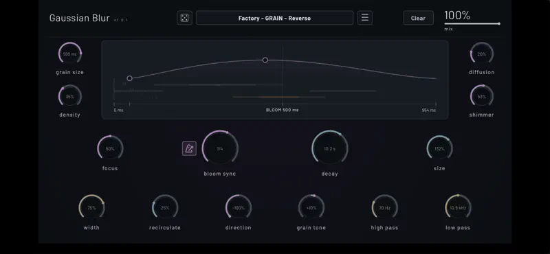 Gaussian Blur - AUv3 Reverb screenshot 2 of 3