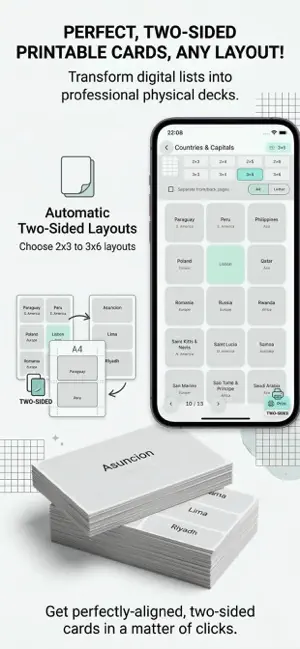 Print Flashcards: Double Sided screenshot 2