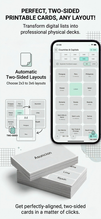 Print Flashcards: Double Sided Screenshot 2 of 6