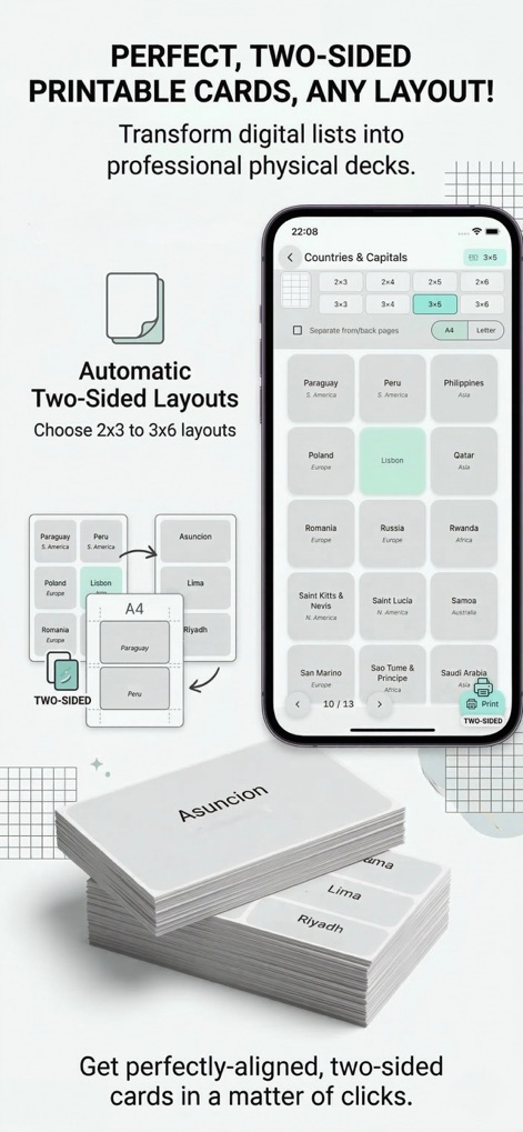 Print Flashcards: Double Sided - Education App | MWM