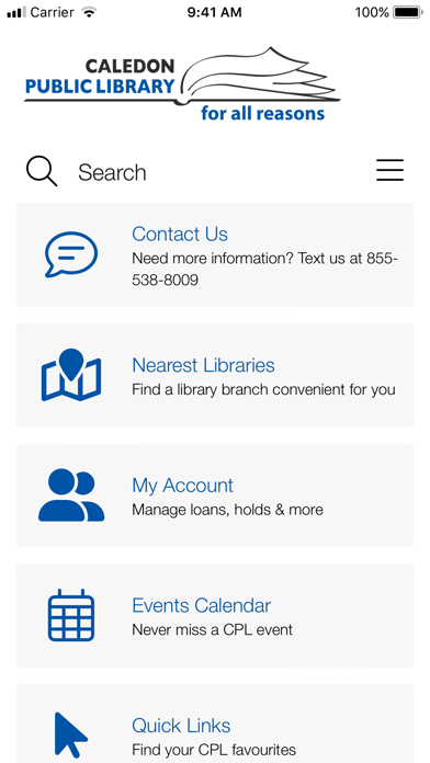 Screenshot #1 pour Caledon Public Library Mobile