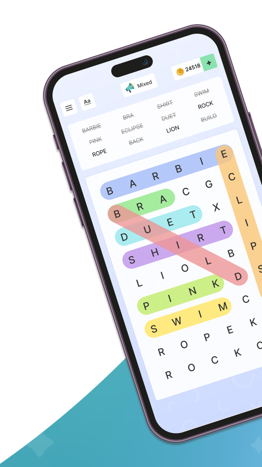 #1. Word Search Colorful (iOS) 由: Wixot Game