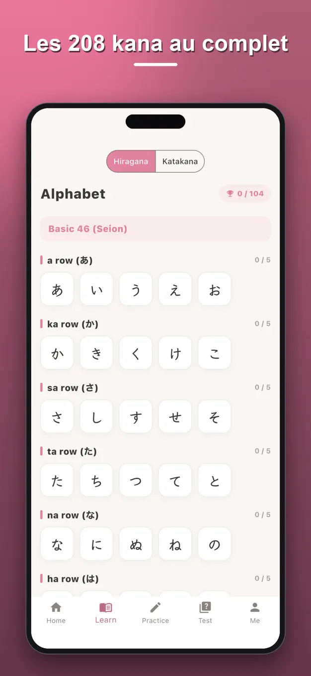 Kana japonais