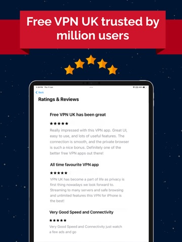 VPN UK - Free VPN and Browser iPad screenshot