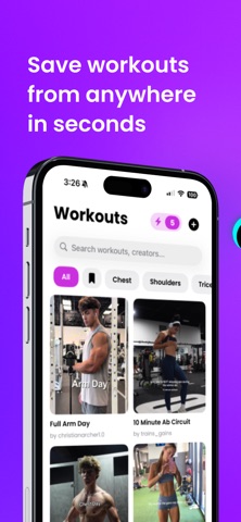 Gymdex: Save Workouts & Track Screenshot 1 of 5