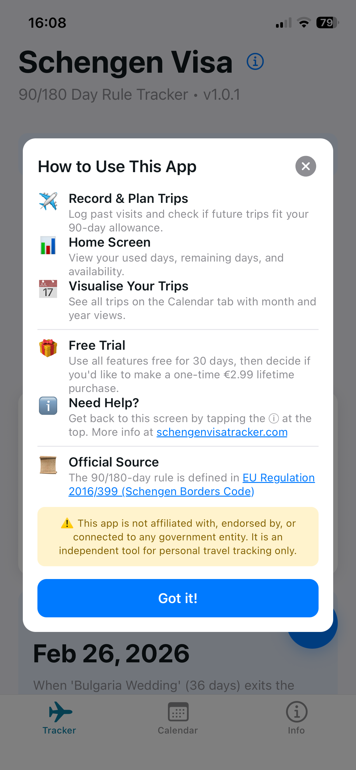 Schengen Visa Tracker screenshot 4