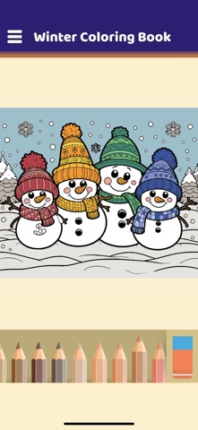 Winter Coloring Book iPhone screenshot