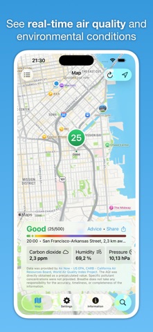 Breathe - Air Quality Monitor app screenshot