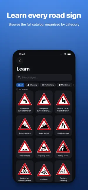 Road Signs Quiz: Driving Test screenshot 1
