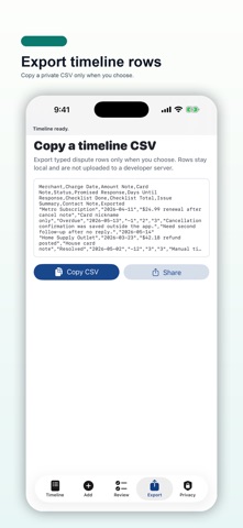 Card Dispute Timeline Screenshot 4 of 5