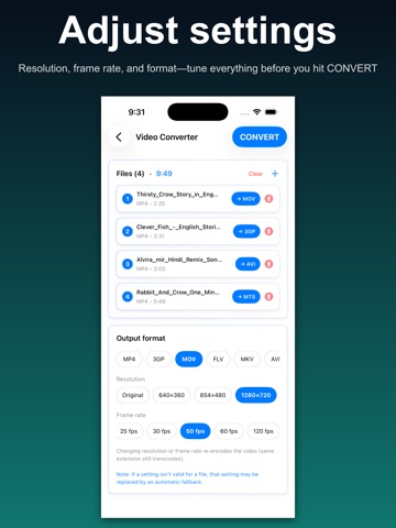 Video Converter: MP4 MKV 3GP iPad screenshot