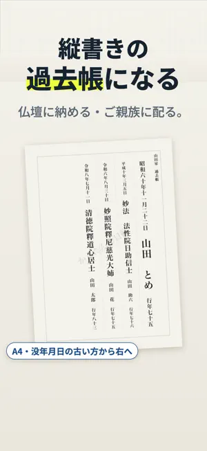 かんたん命日帳 - 法事・法要・年忌・月命日の早見と過去帳 screenshot 4