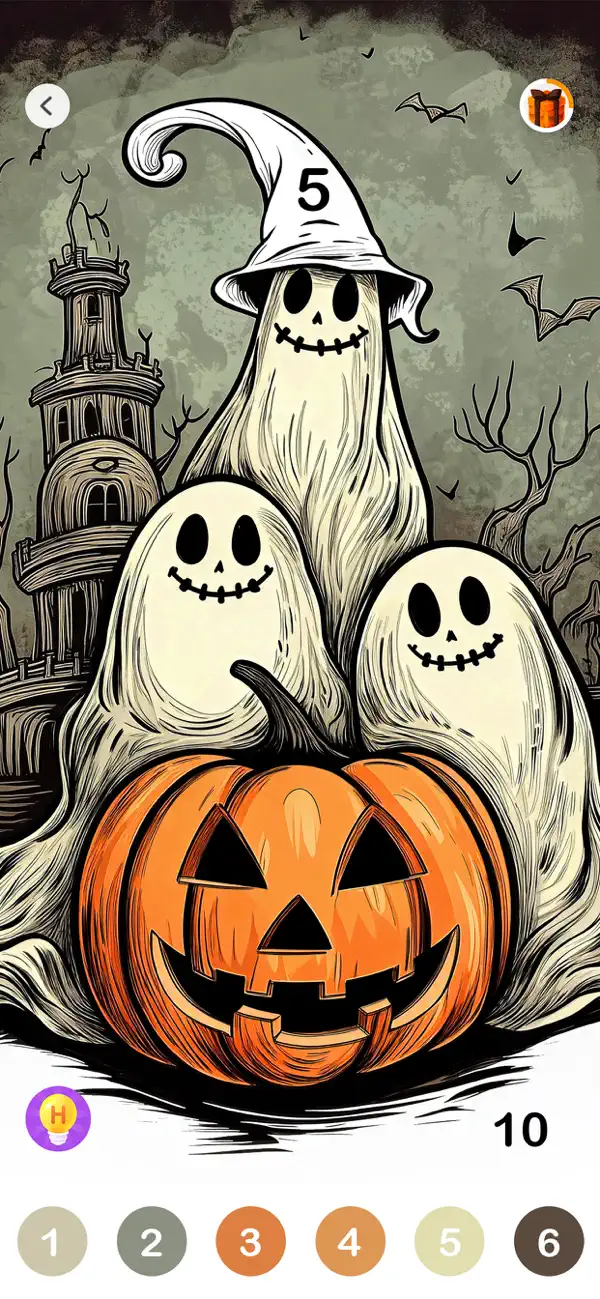 Screenshot #2 pour Halloween Coloriage Magique