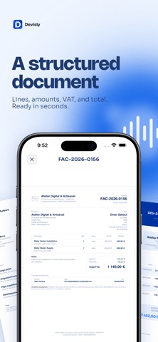 Devisly: Quotes & Invoices AI Screenshot 4 of 7