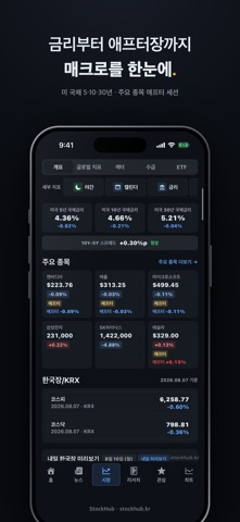 StockHub - US & KR Stock News iPhone screenshot