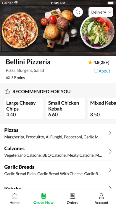 Screenshot #3 pour Bellini Pizzeria Matlock