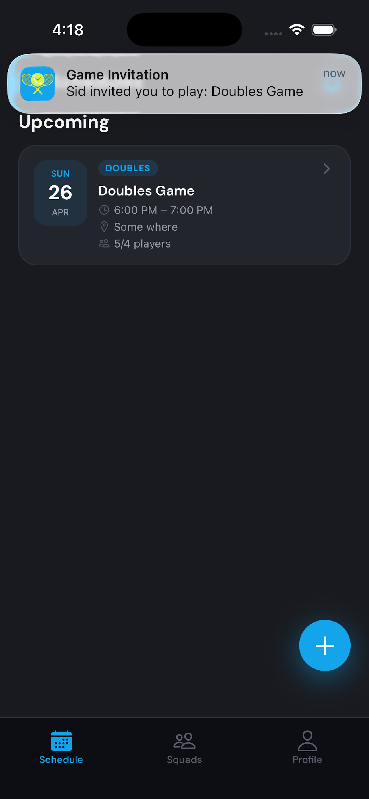 TennisTime App screenshot 2
