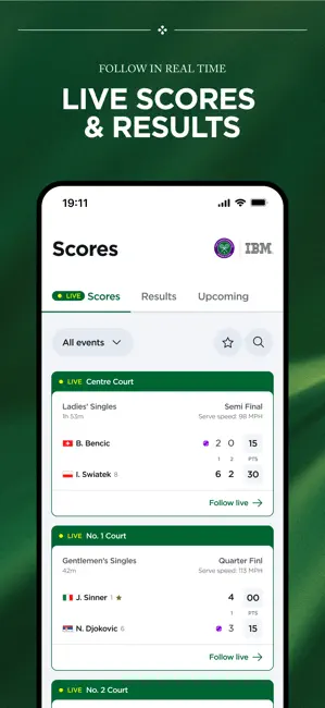 Wimbledon 2026 iPhone screenshot 2