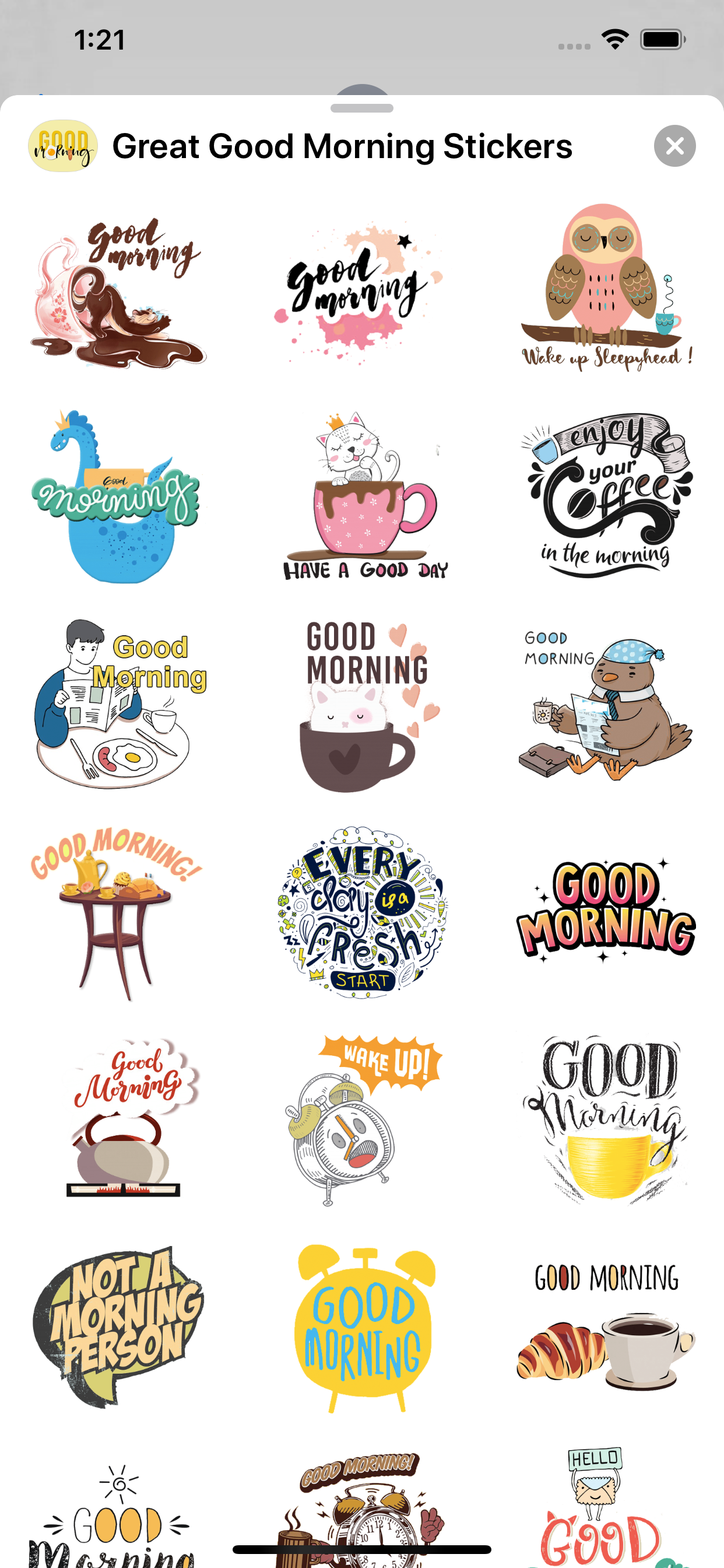 Great Good Morning Stickers