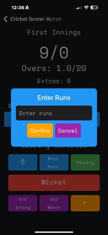 Gully Cricket Scorer iPhone screenshot 8