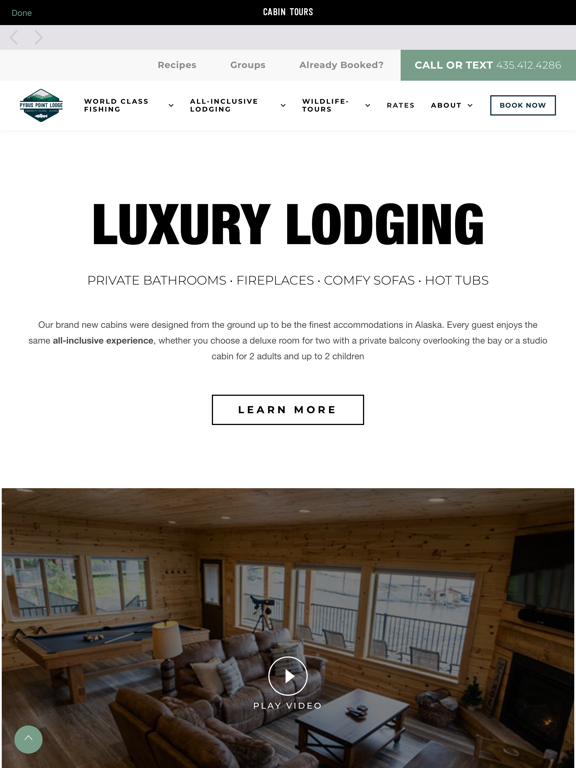 Pybus Point Lodge iPad screenshot 6 - Travel app