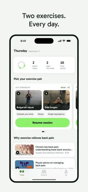 Rebuild: Back Pain Exercises screenshot 1