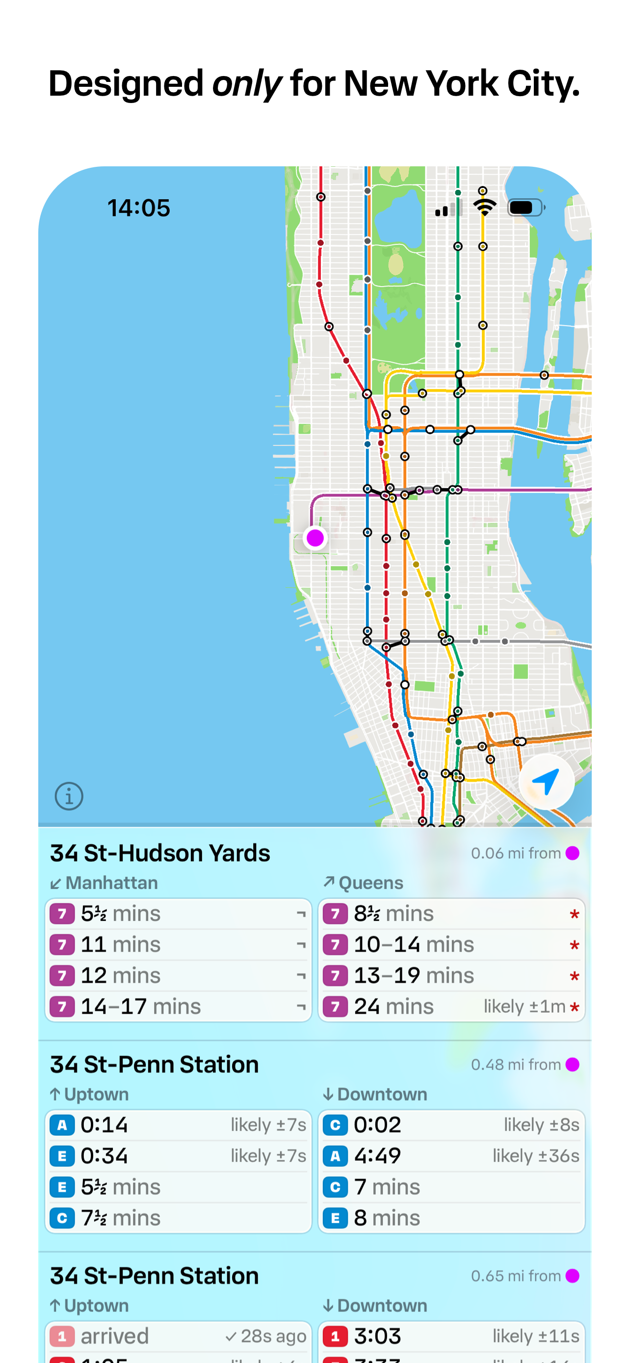 Third Rail: NYC Transit ETAs screenshot 4