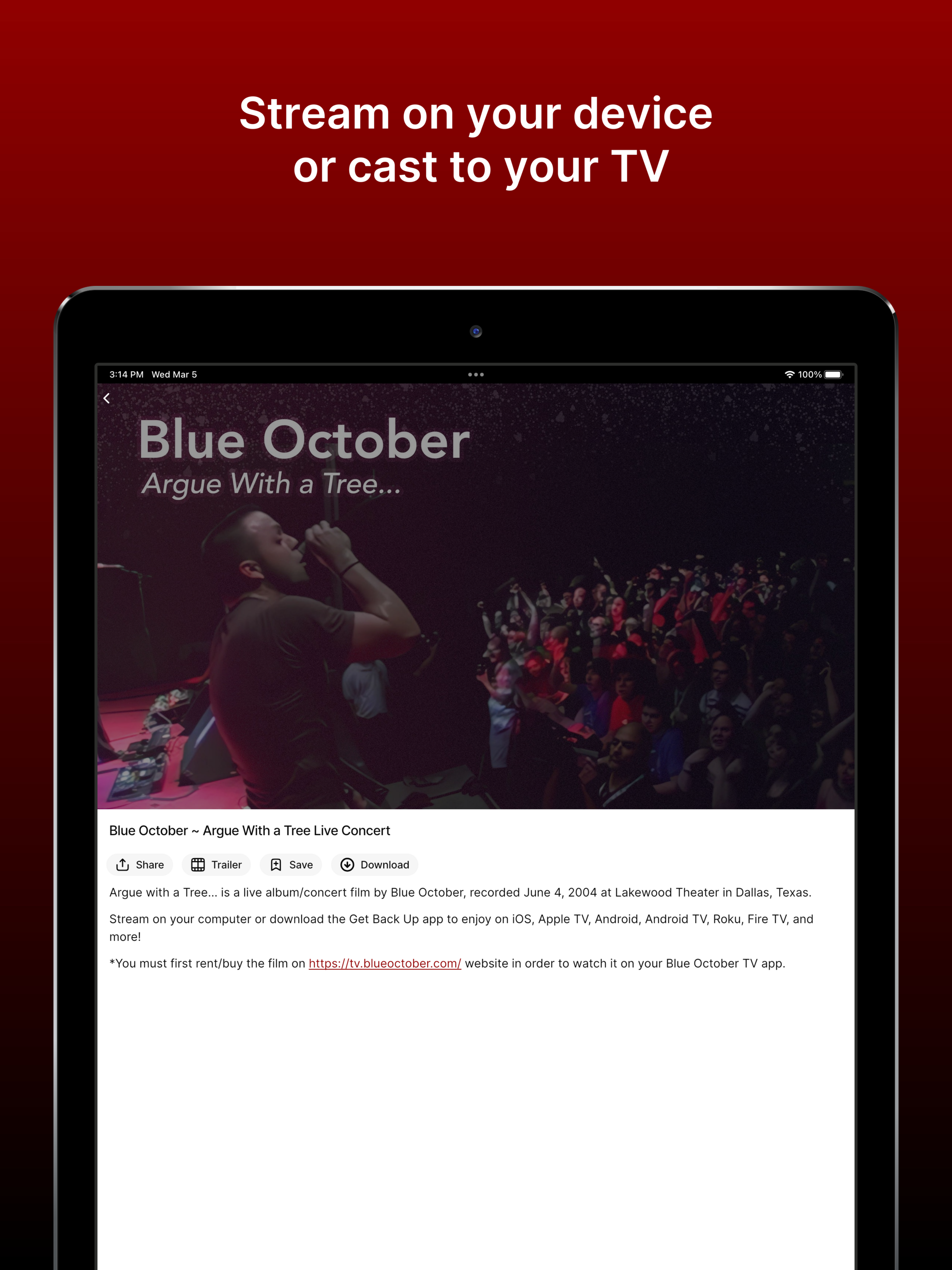 Blue October TV