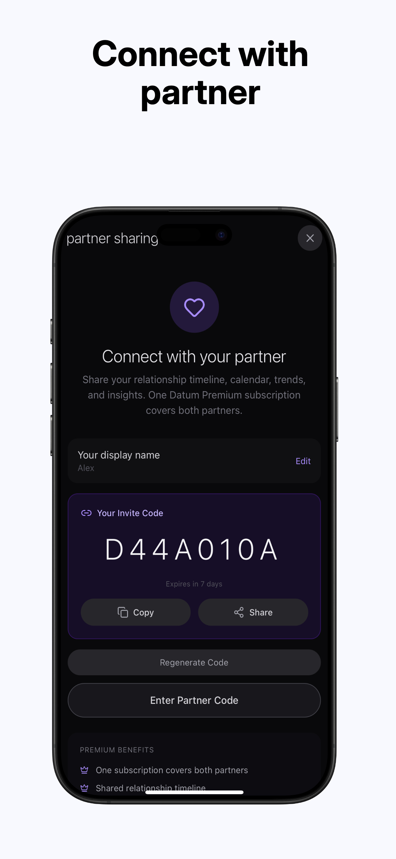 Datum- Sex Frequency Tracker