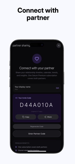 Datum- Sex Frequency Tracker Screenshot 5 of 7