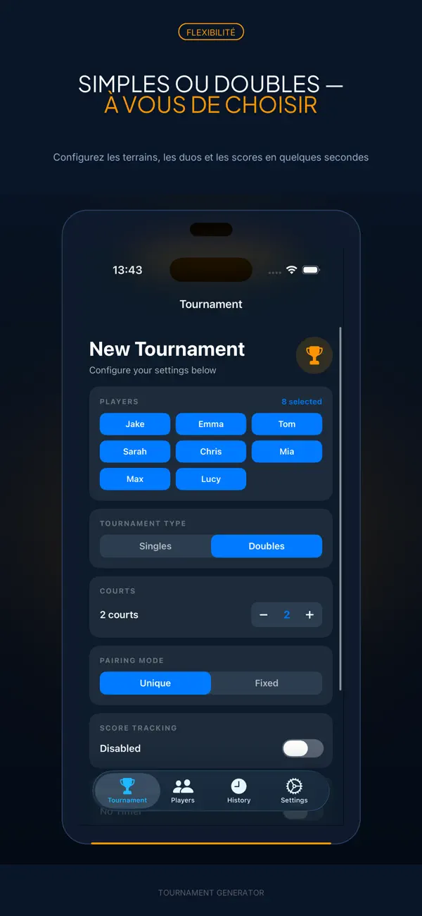 Screenshot #2 pour Tournament Generator: Brackets