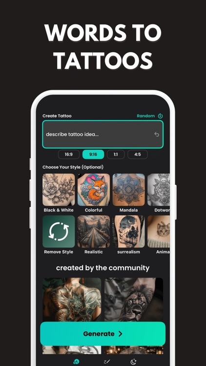 INK: AI Tattoo Generator & Art