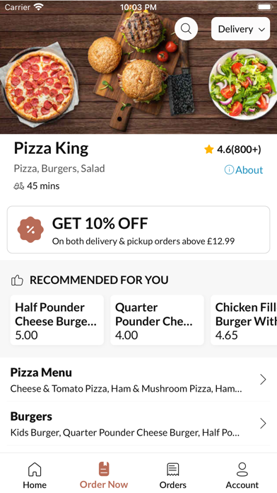 Pizza King, Screenshot