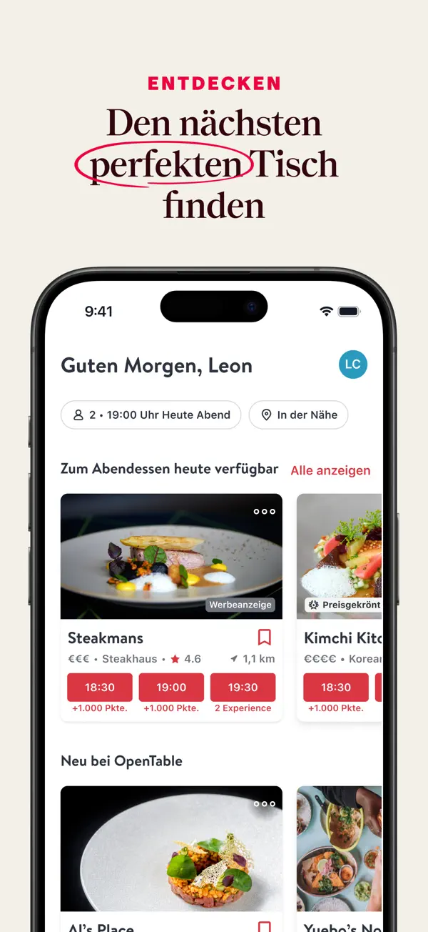 OpenTable iPhone App Screenshot 10 – Essen und Trinken