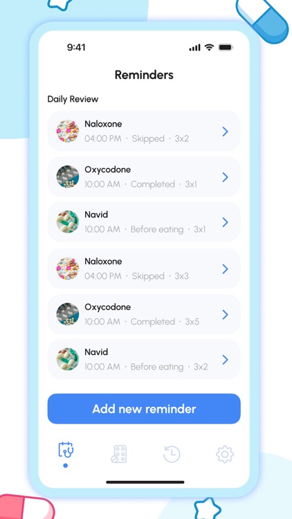 Pill reminders planner