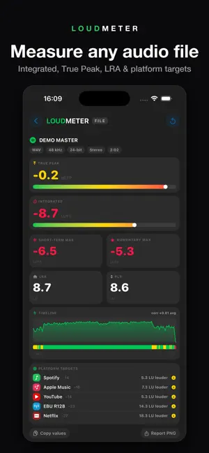 LOUDMETER: LUFS Meter screenshot 3