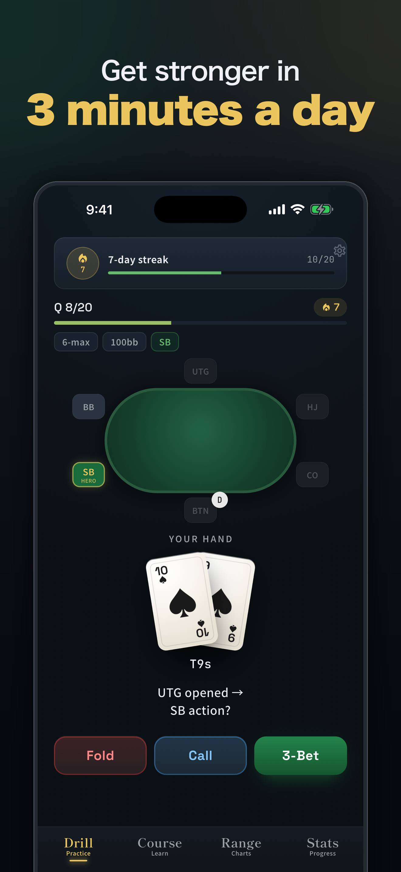 Preflo Dojo: GTO Poker Drill screenshot 3
