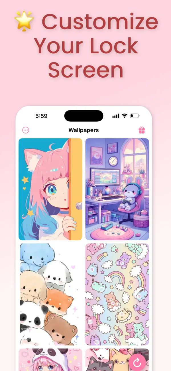 Kawaii Keyboard & Wallpapers screenshot 4