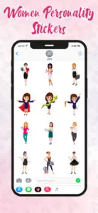 Women Personality Stickers screenshot #2 for iPhone