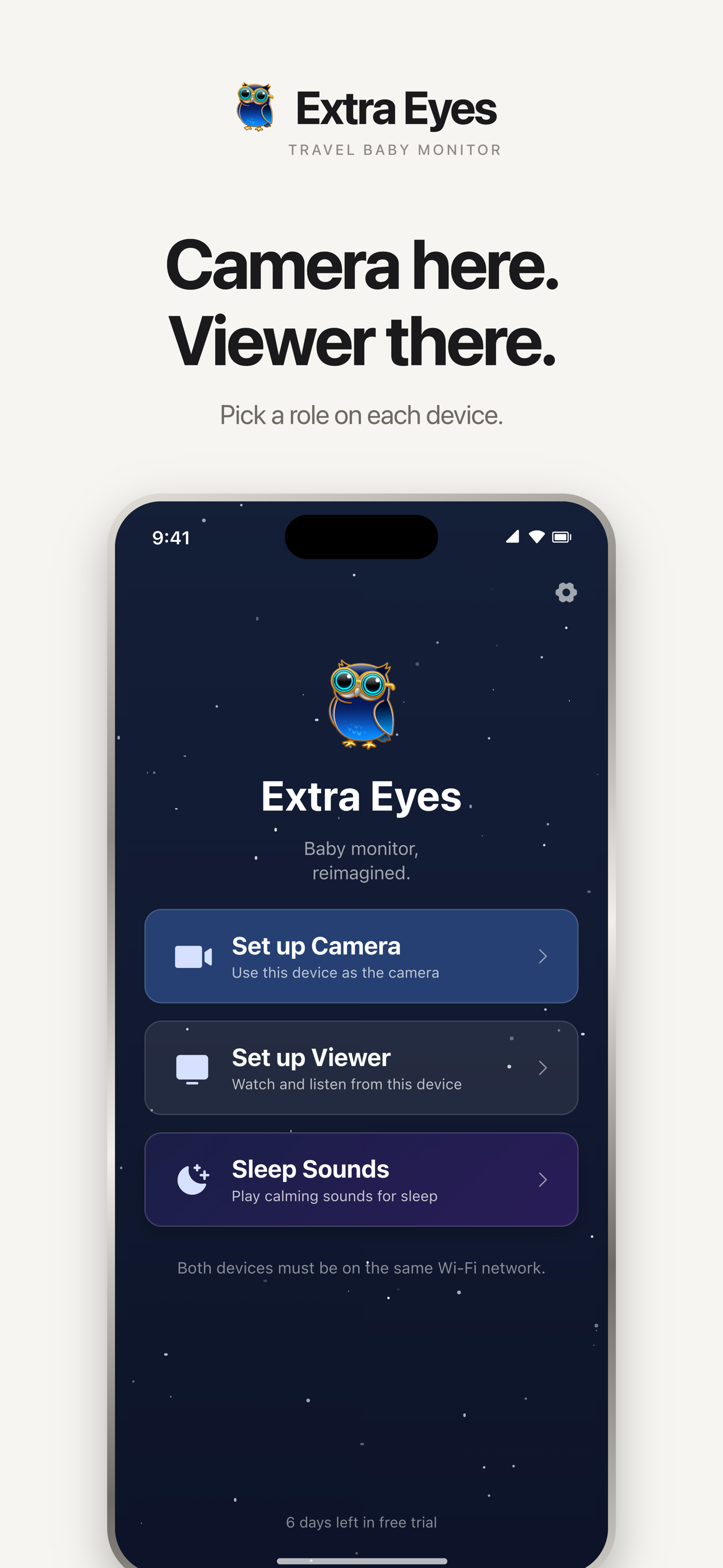 Extra Eyes Travel Baby Monitor screenshot 2