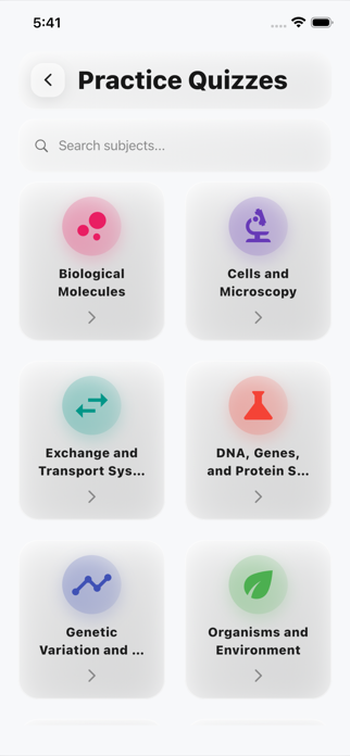 A Level Biology Practice Screenshot 2 of 5