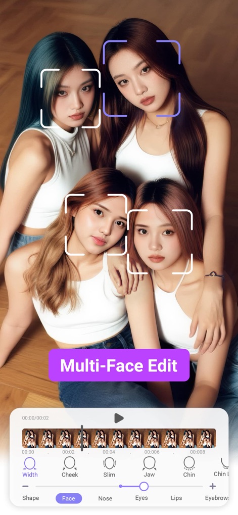 PrettyUp-Portrait Editor Video - Group Portrait Perfection
