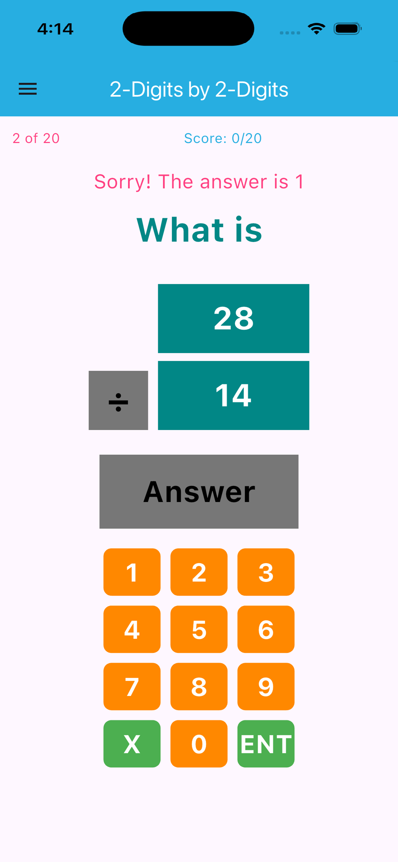 Math Facts App screenshot 2