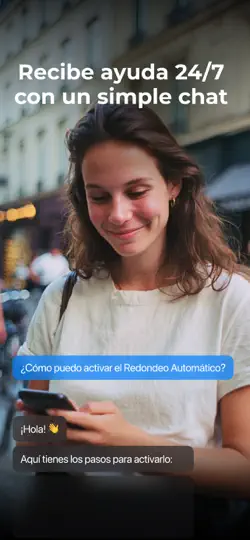 Captura de pantalla de Bunq en iPhone 4