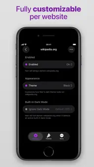 Noir - Dark Mode For Safari iphone bilder 4
