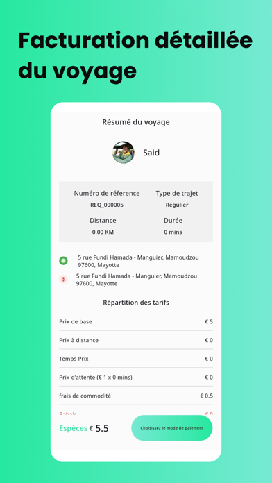 Mayotte Taxi’CO Screenshot