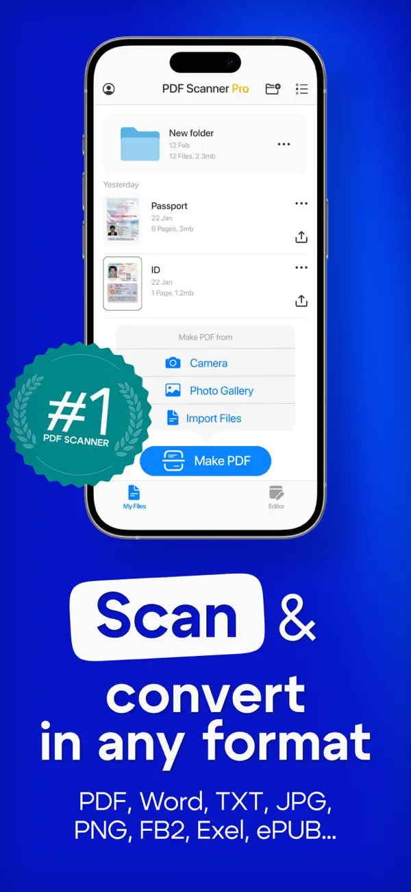 Screenshot #1 pour PDF Scanner: Scan Documents AI