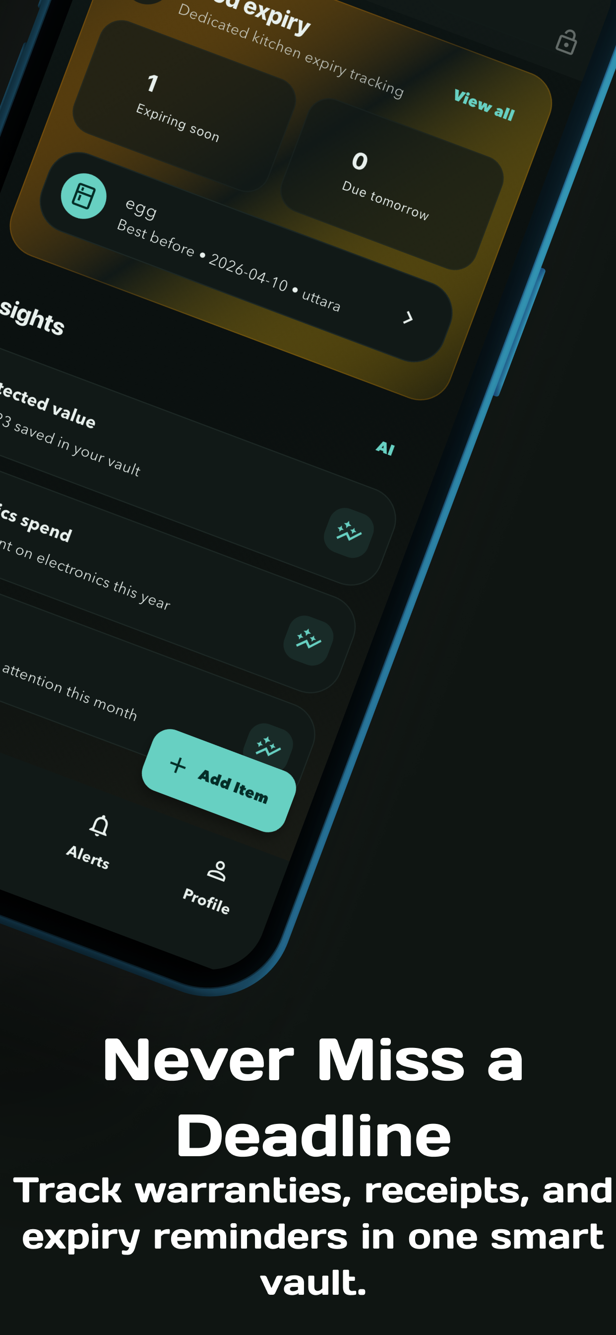 Warranty Vault: Receipt Track