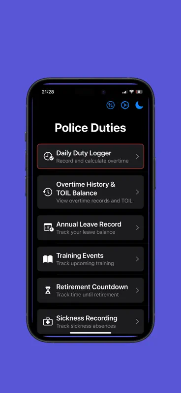 Police Duties Manager screenshot 1 of 8