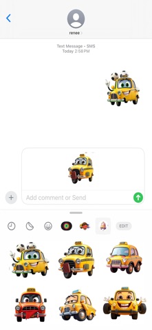 Lovely Taxi Stickers screenshot